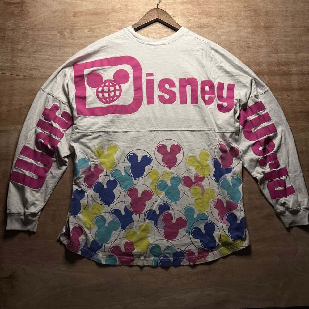 Disney Parks Spirit Jersey Walt Disney World Mickey Balloon Long Sleeve Shirt XL